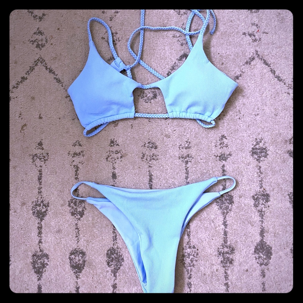 NWOT Baby Blue Zaful bikini